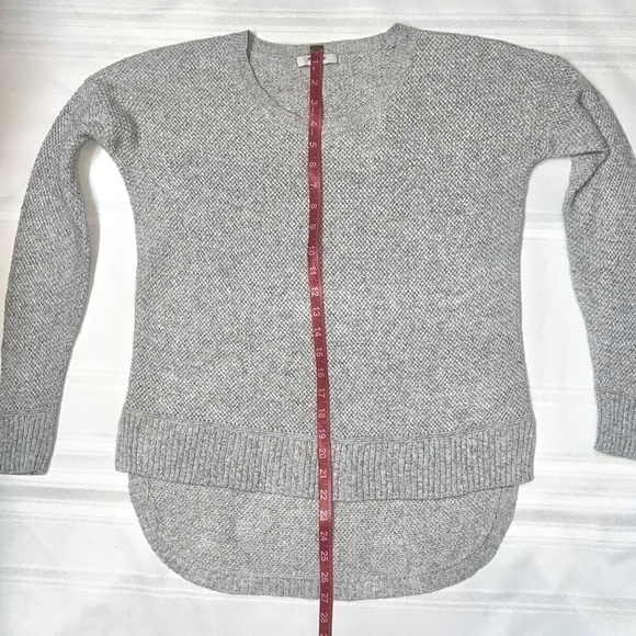 Madewell Sweater Cotton Blend Chronicle Texture Pullover LS Hi Lo Hem Sz XS‎ EUC - Picture 8 of 11